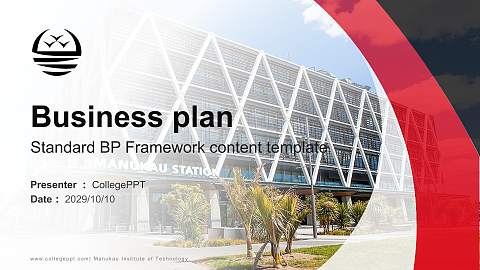 Manukau Institute of Technology Competition/Entrepreneurship Contest PPT Template