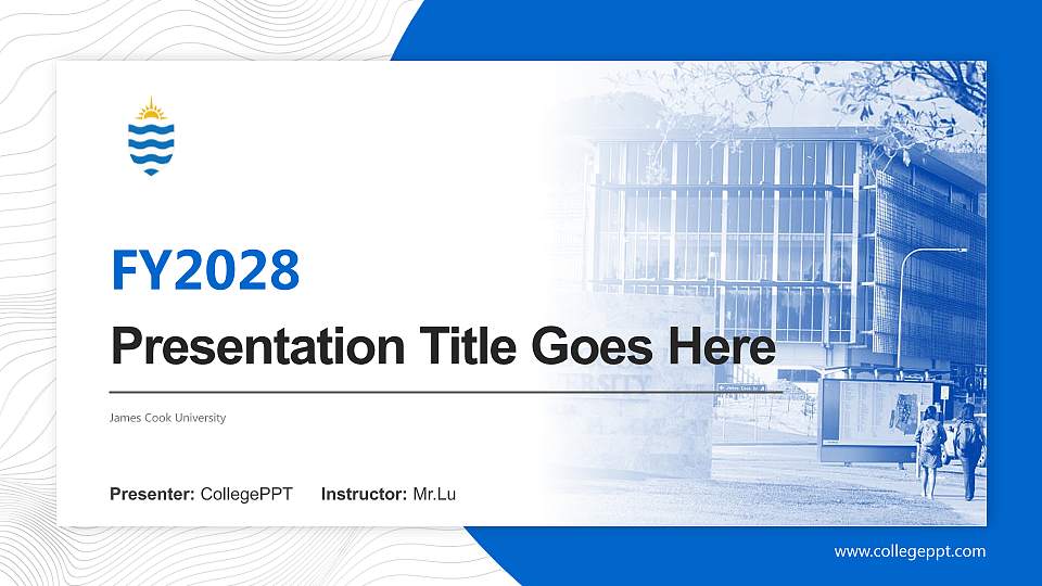 James Cook University Academic Presentation/Research Findings Report PPT Template16:9 ratio PPT effect preview image