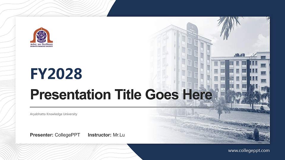 Aryabhatta Knowledge University Academic Presentation/Research Findings Report PPT Template16:9 ratio PPT effect preview image