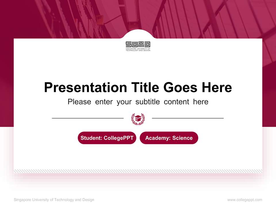 Singapore University of Technology and Design National Scholarship Defense PPT Template4:3 ratio PPT effect preview image4