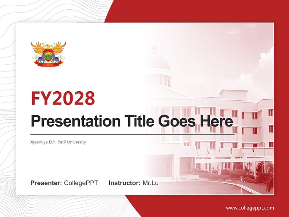 Ajeenkya D.Y. Patil University Academic Presentation/Research Findings Report PPT Template4:3 ratio PPT effect preview image5