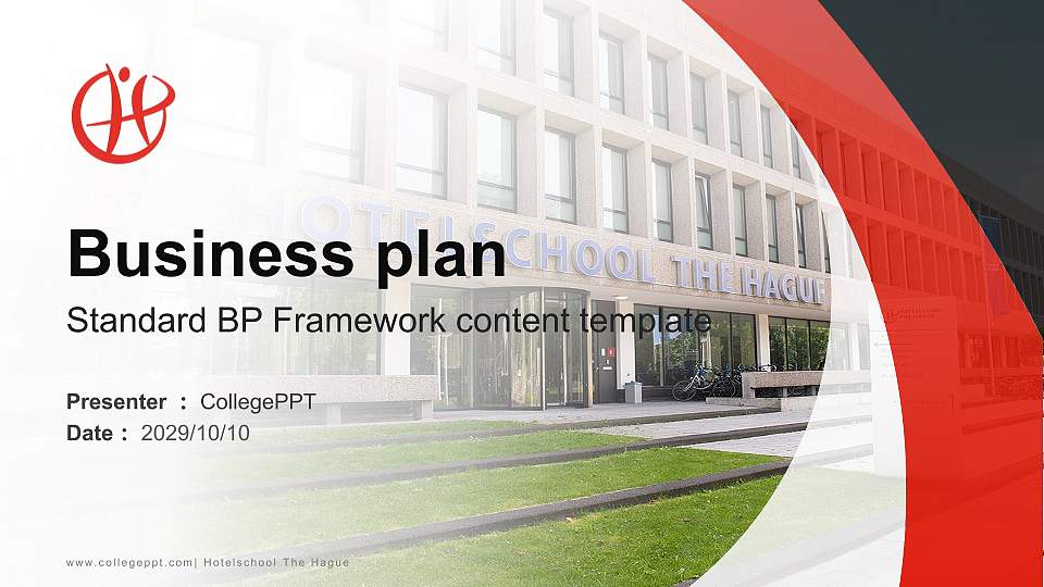 Hotelschool The Hague Competition/Entrepreneurship Contest PPT Template16:9 ratio PPT effect preview image