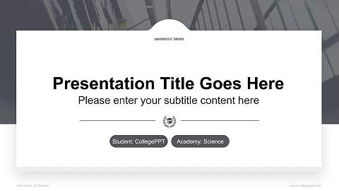 University of Twente National Scholarship Defense PPT Template