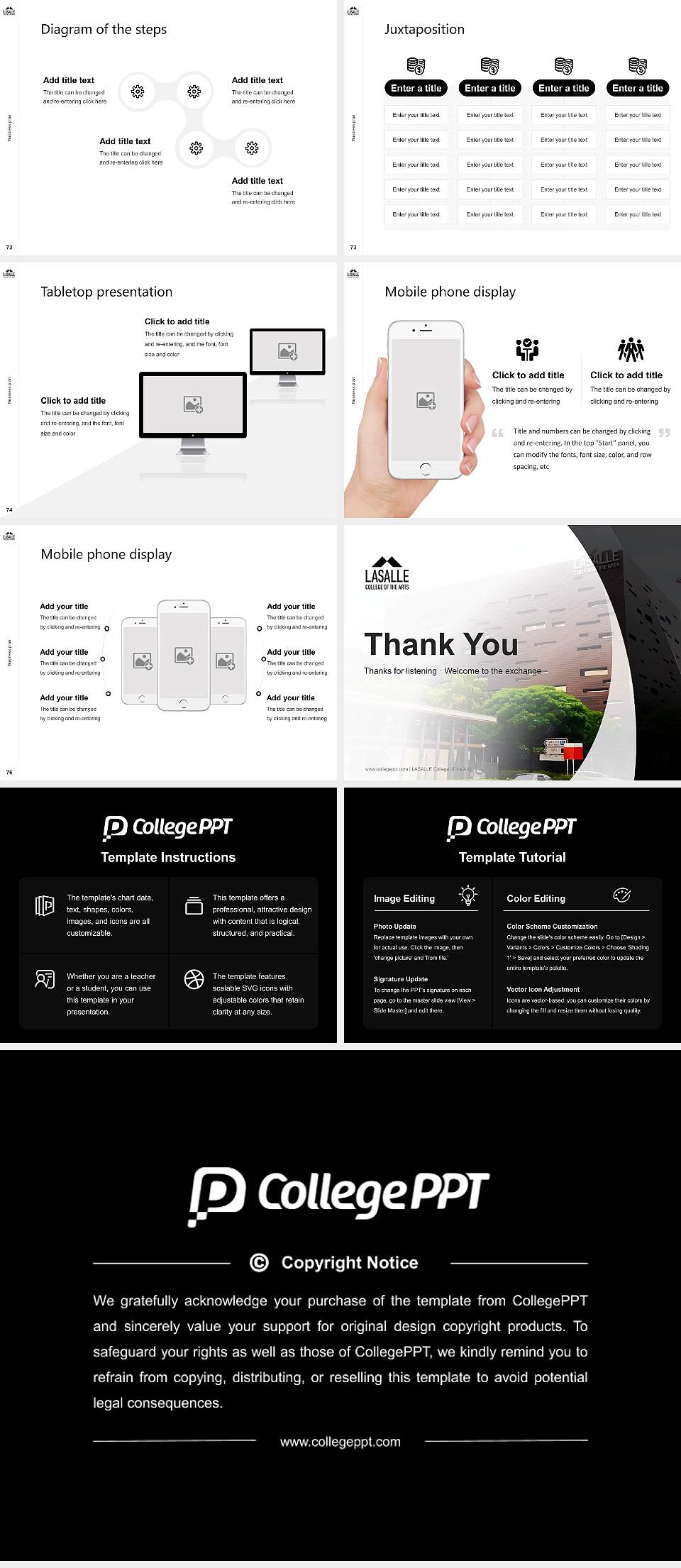 LASALLE College of the Arts Competition/Entrepreneurship Contest PPT Template4:3 ratio PPT effect preview image9