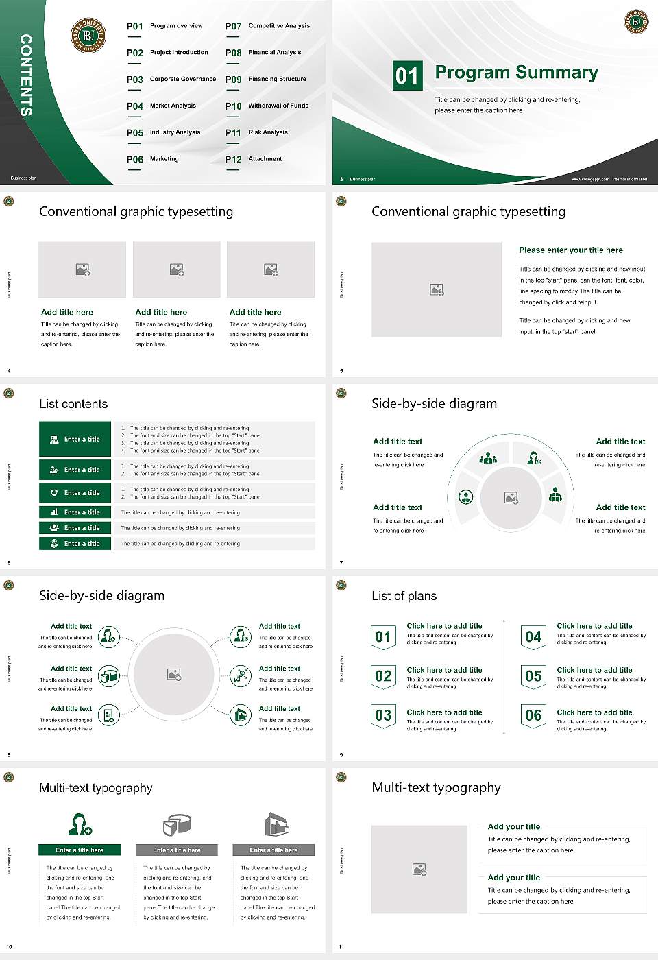 Bahra University Competition/Entrepreneurship Contest PPT Template16:9 ratio PPT effect preview image2
