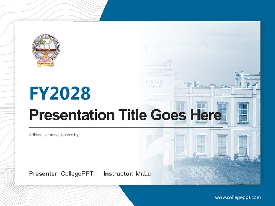 Adikavi Nannaya University Academic Presentation/Research Findings Report PPT Template4:3 ratio PPT effect preview image5