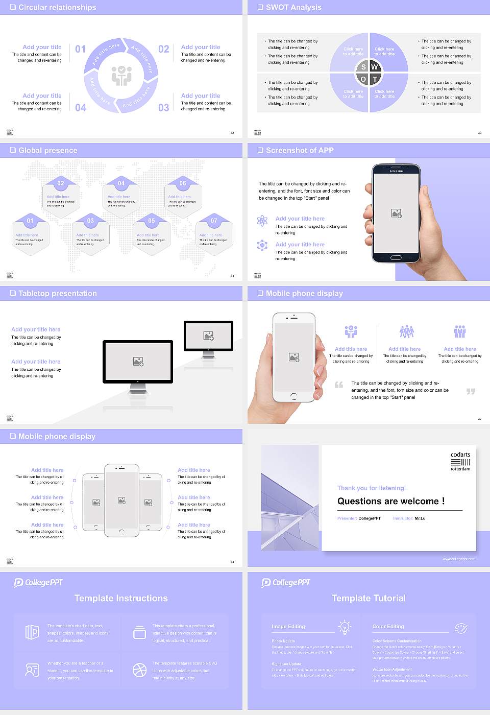 Codarts University for the Arts General Purpose PPT Template16:9 ratio PPT effect preview image5