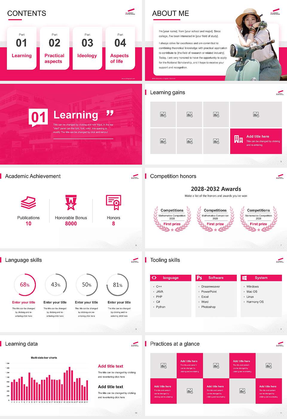 HAN University of Applied Sciences National Scholarship Defense PPT Template16:9 ratio PPT effect preview image2