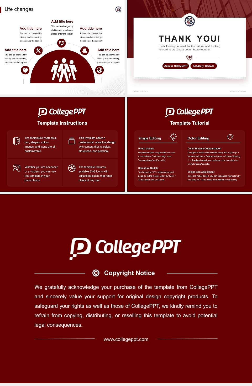 Alliance University National Scholarship Defense PPT Template4:3 ratio PPT effect preview image4