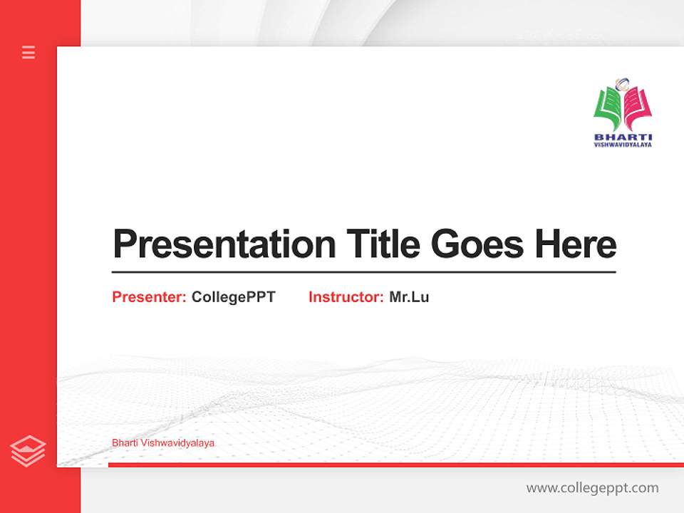 Bharti Vishwavidyalaya Thesis Proposal/Graduation Defense PPT Template4:3 ratio PPT effect preview image5