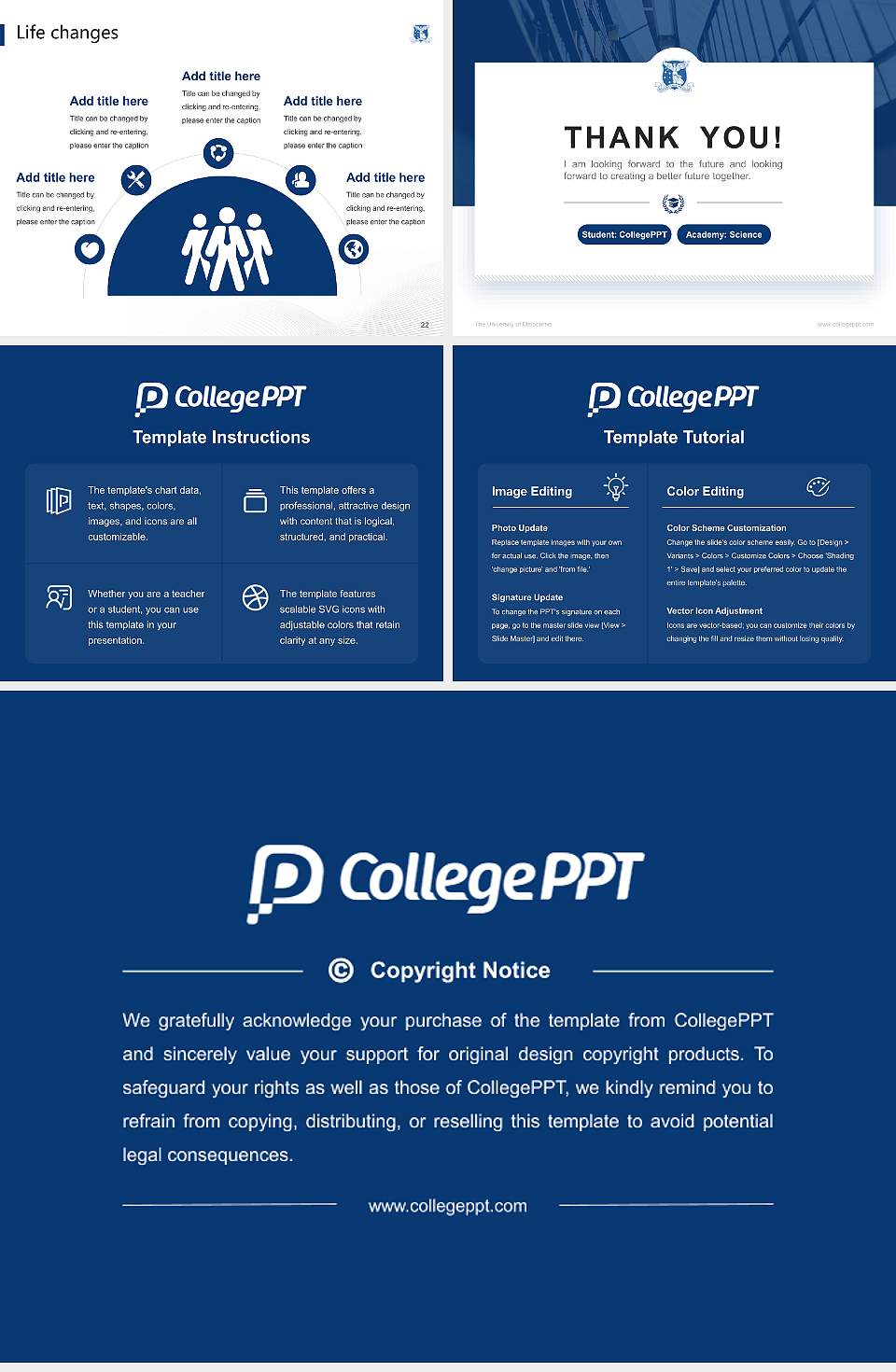The University of Melbourne National Scholarship Defense PPT Template4:3 ratio PPT effect preview image4