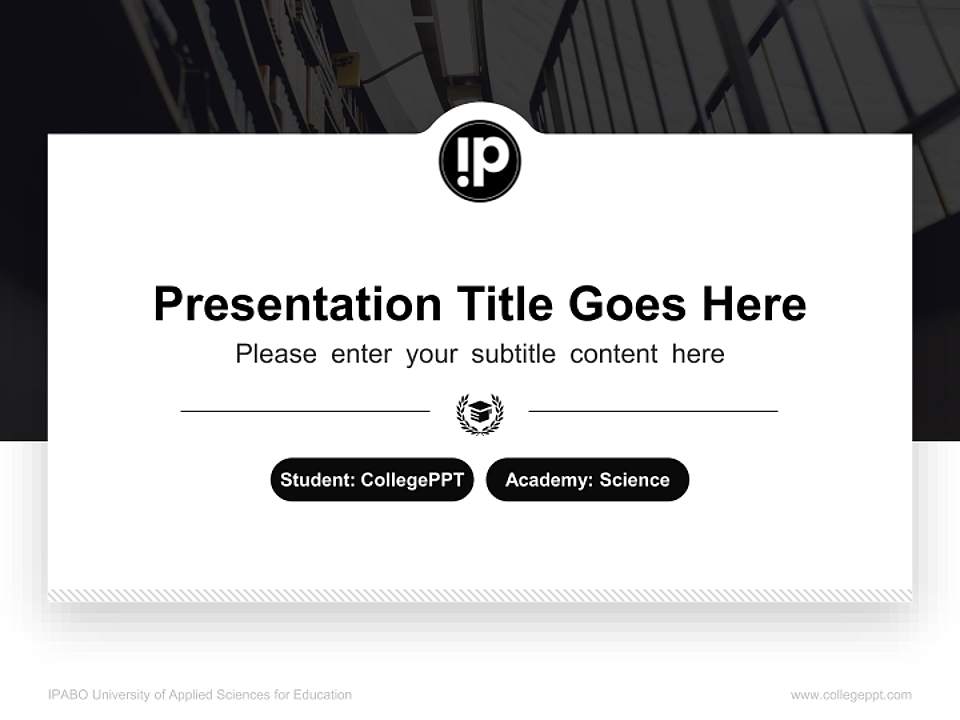 IPABO University of Applied Sciences for Education National Scholarship Defense PPT Template4:3 ratio PPT effect preview image4