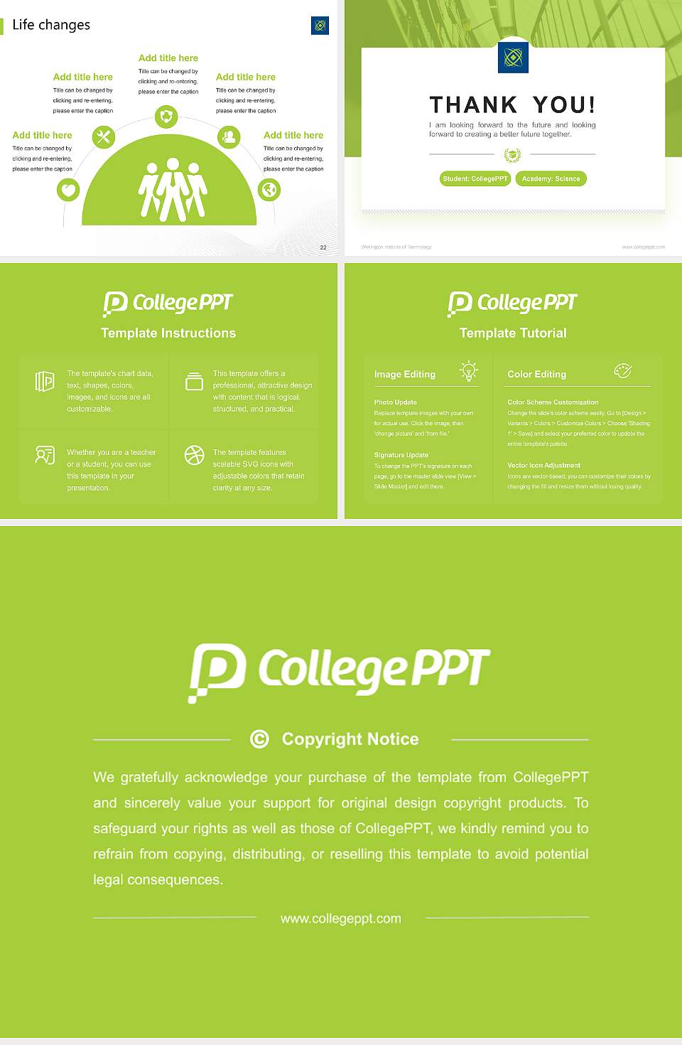 Wellington Institute of Technology National Scholarship Defense PPT Template4:3 ratio PPT effect preview image4