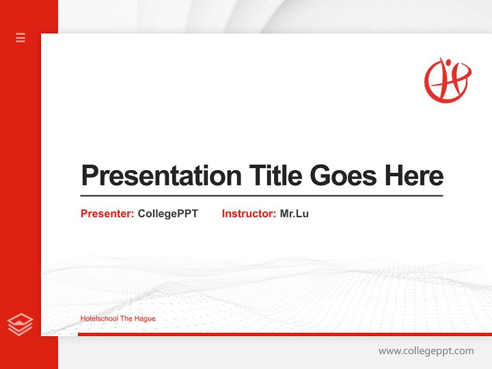 Hotelschool The Hague Thesis Proposal/Graduation Defense PPT Template4:3 ratio PPT effect preview image5