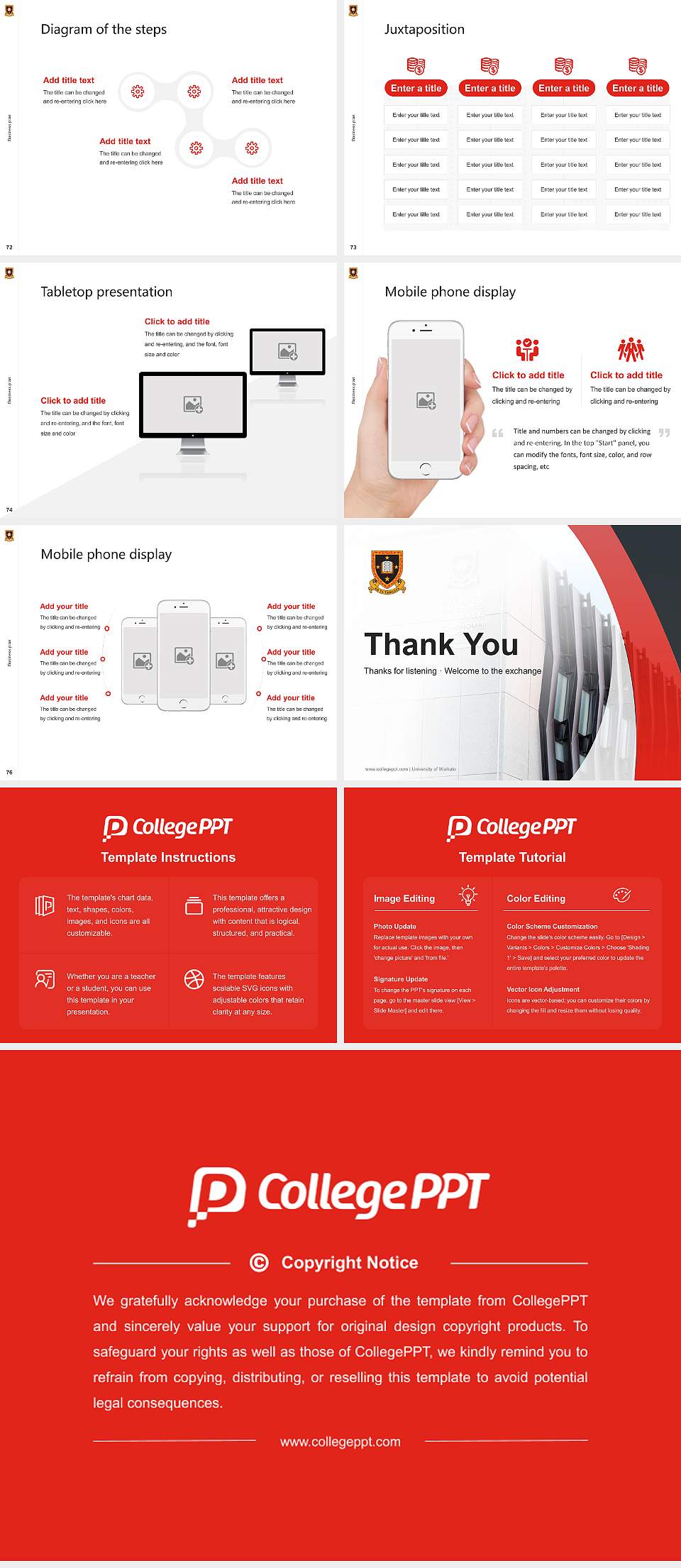 University of Waikato Competition/Entrepreneurship Contest PPT Template4:3 ratio PPT effect preview image9