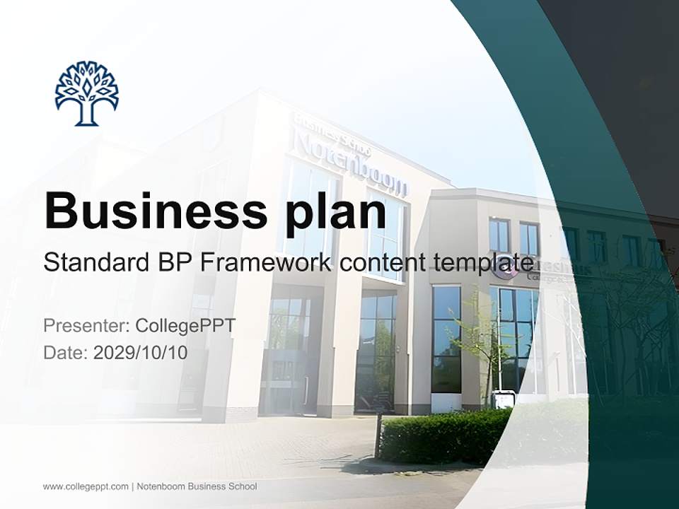 Notenboom Business School Competition/Entrepreneurship Contest PPT Template4:3 ratio PPT effect preview image9
