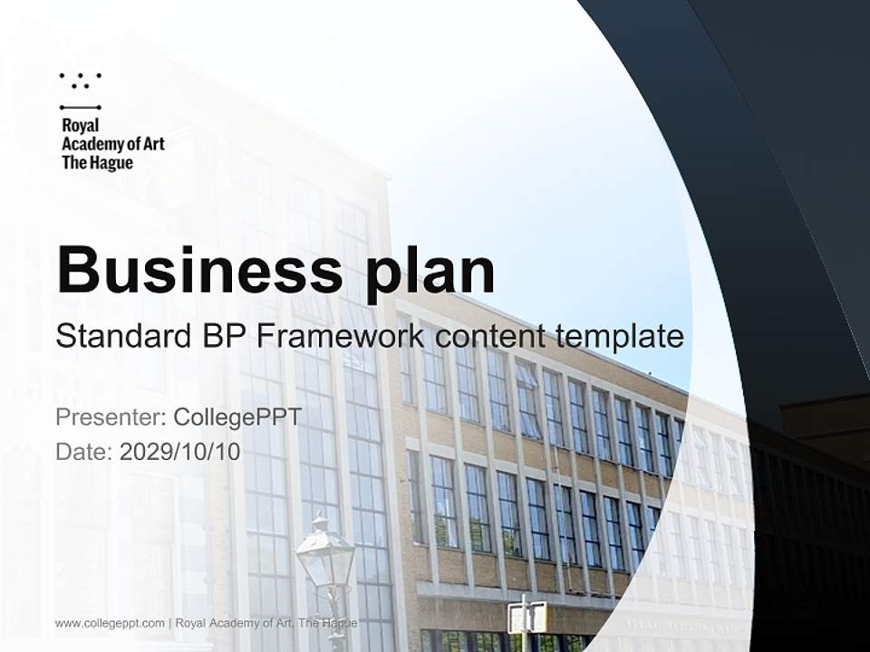 Royal Academy of Art, The Hague Competition/Entrepreneurship Contest PPT Template4:3 ratio PPT effect preview image9