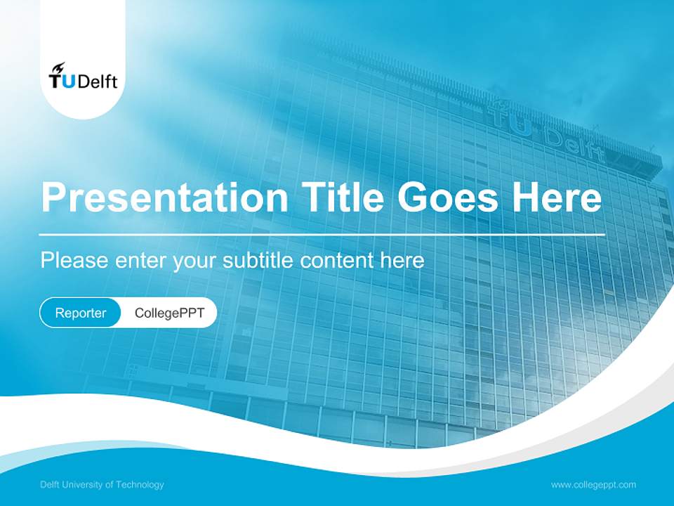 Delft University of Technology Lecture Sharing and Networking Event PPT Template4:3 ratio PPT effect preview image4
