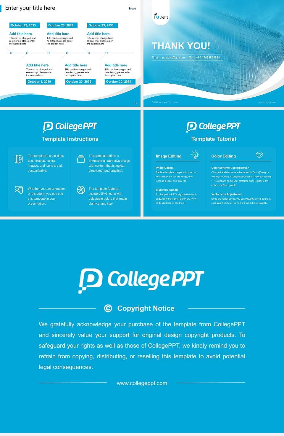 Delft University of Technology Lecture Sharing and Networking Event PPT Template4:3 ratio PPT effect preview image4
