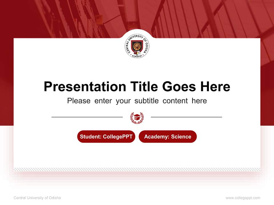 Central University of Odisha National Scholarship Defense PPT Template4:3 ratio PPT effect preview image4