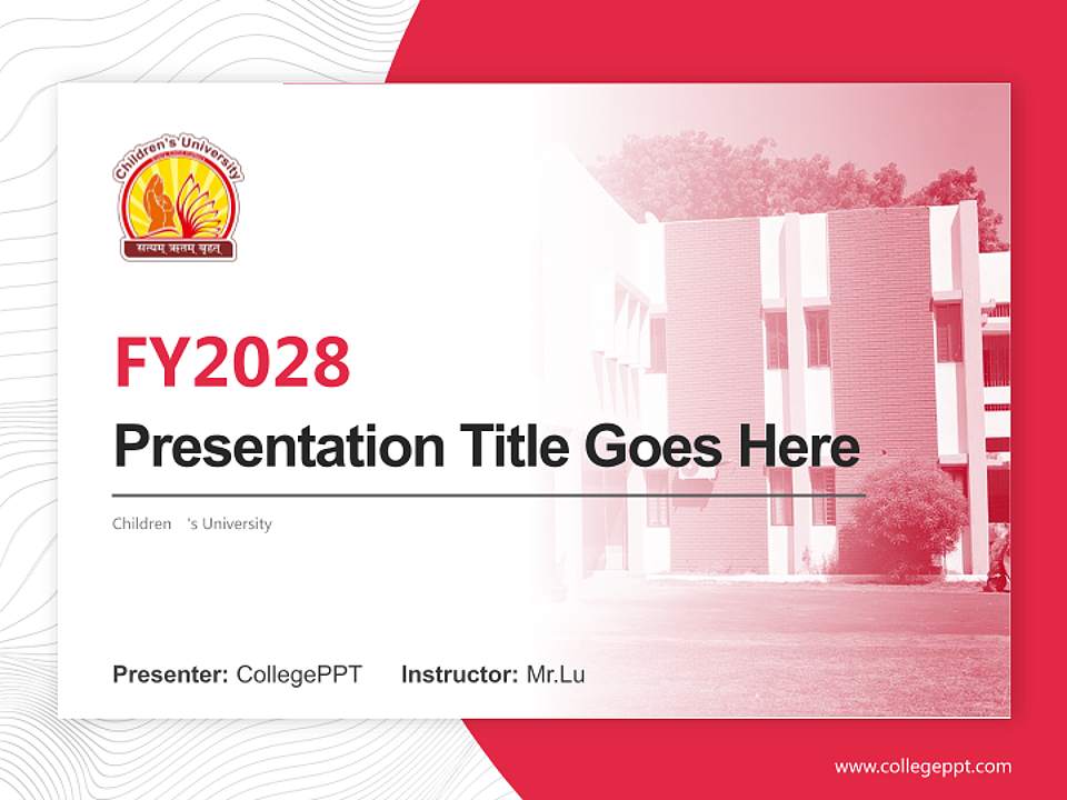 Children ‘s University Academic Presentation/Research Findings Report PPT Template4:3 ratio PPT effect preview image5