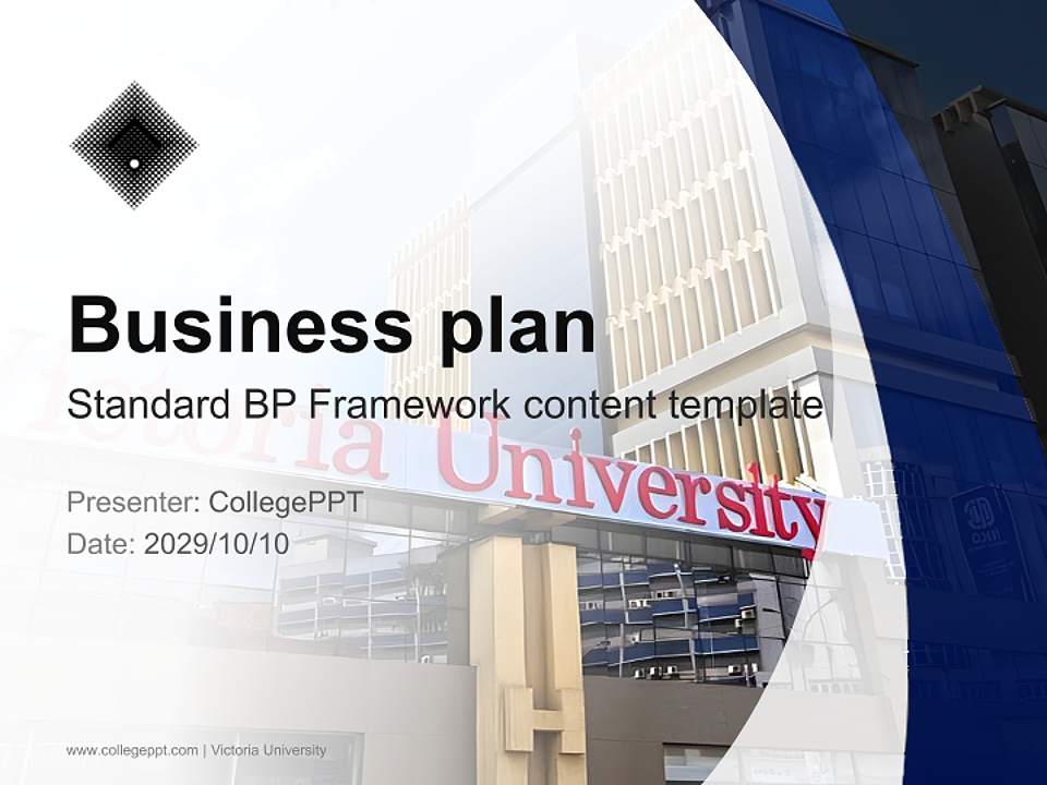 Victoria University Competition/Entrepreneurship Contest PPT Template4:3 ratio PPT effect preview image9
