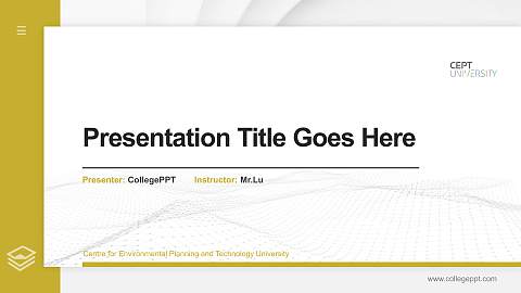Centre for Environmental Planning and Technology University Thesis Proposal/Graduation Defense PPT Template