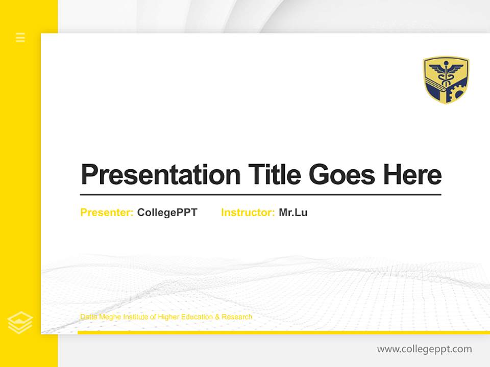 Datta Meghe Institute of Higher Education & Research Thesis Proposal/Graduation Defense PPT Template4:3 ratio PPT effect preview image5