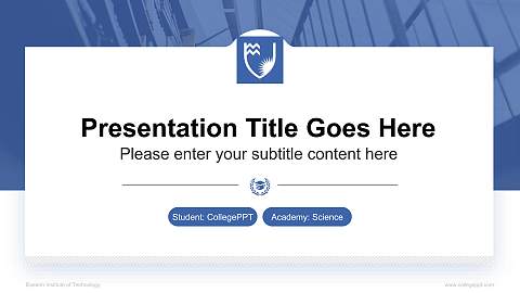 Eastern Institute of Technology National Scholarship Defense PPT Template
