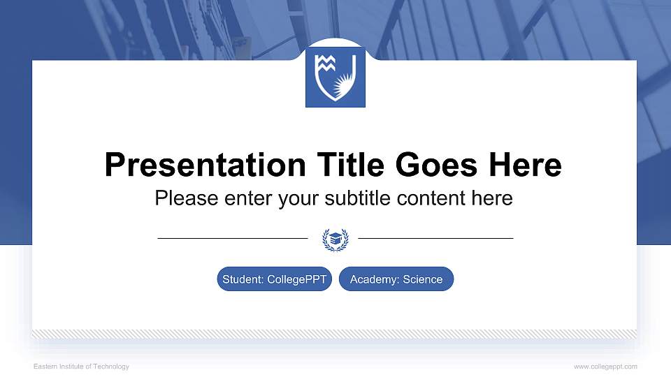 Eastern Institute of Technology National Scholarship Defense PPT Template16:9 ratio PPT effect preview image