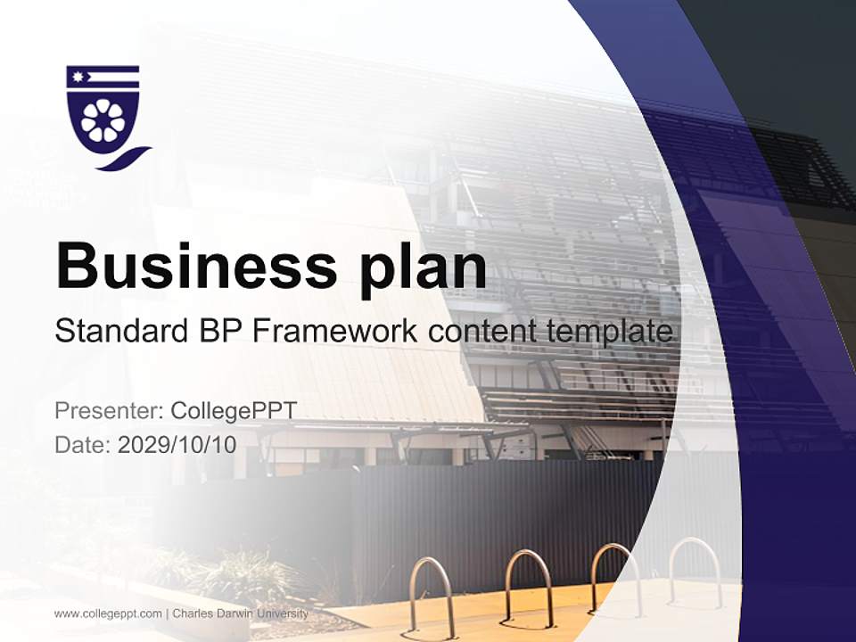 Charles Darwin University Competition/Entrepreneurship Contest PPT Template4:3 ratio PPT effect preview image9