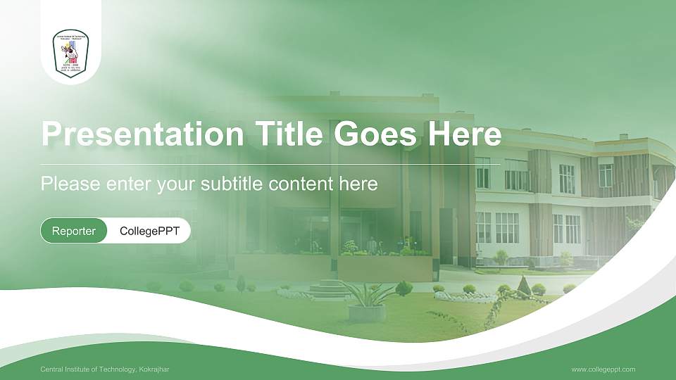 Central Institute of Technology, Kokrajhar Lecture Sharing and Networking Event PPT Template16:9 ratio PPT effect preview image
