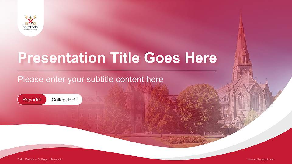 Saint Patrick’s College, Maynooth Lecture Sharing and Networking Event PPT Template16:9 ratio PPT effect preview image