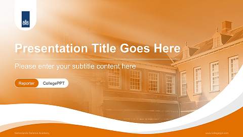 Netherlands Defence Academy Lecture Sharing and Networking Event PPT Template