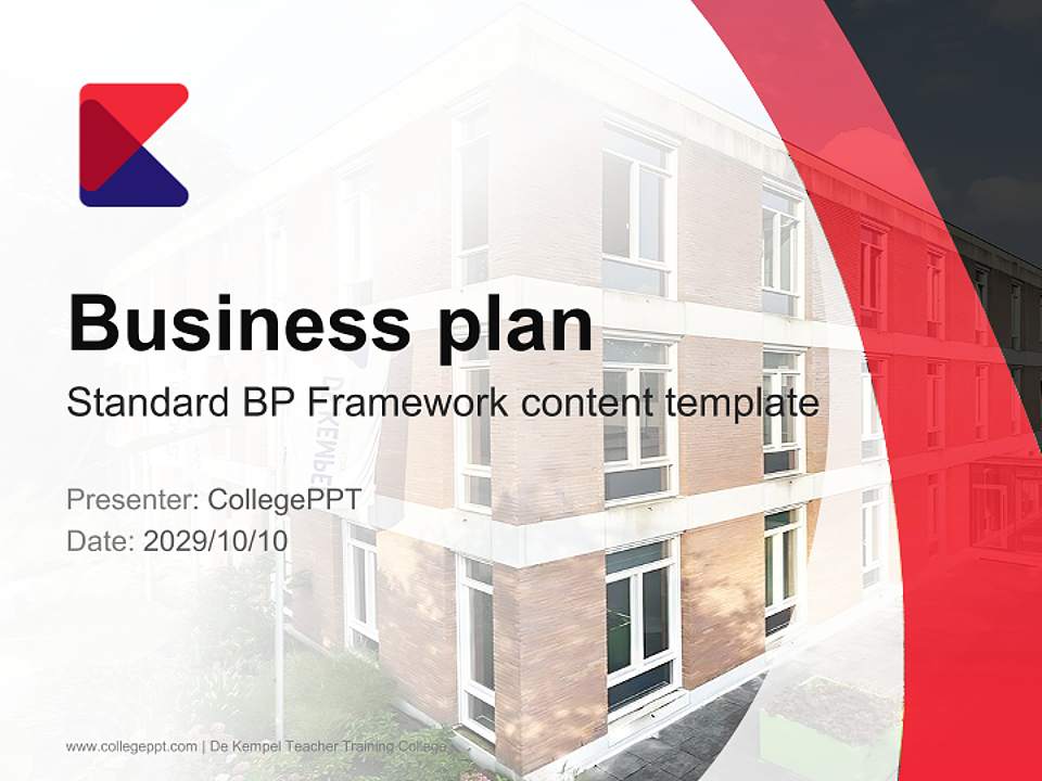 De Kempel Teacher Training College Competition/Entrepreneurship Contest PPT Template4:3 ratio PPT effect preview image9