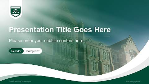 Victoria University of Wellington Lecture Sharing and Networking Event PPT Template