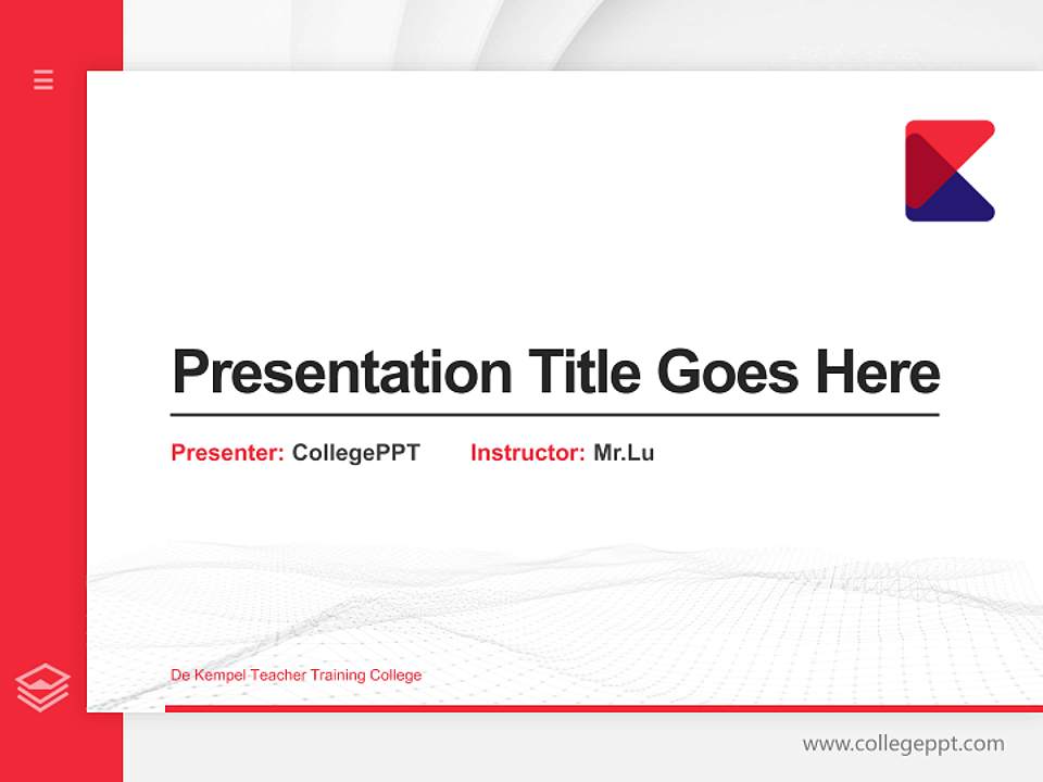 De Kempel Teacher Training College Thesis Proposal/Graduation Defense PPT Template4:3 ratio PPT effect preview image5