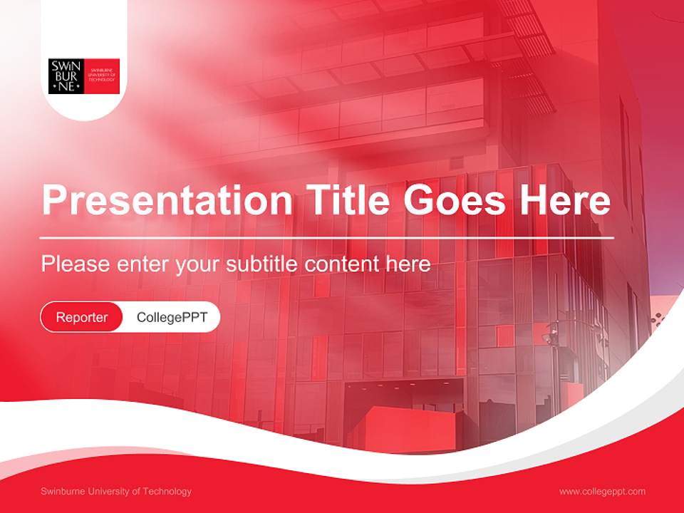 Swinburne University of Technology Lecture Sharing and Networking Event PPT Template4:3 ratio PPT effect preview image4