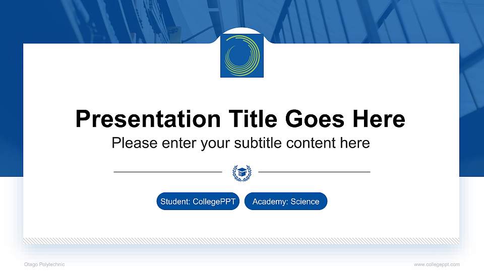 Otago Polytechnic National Scholarship Defense PPT Template16:9 ratio PPT effect preview image