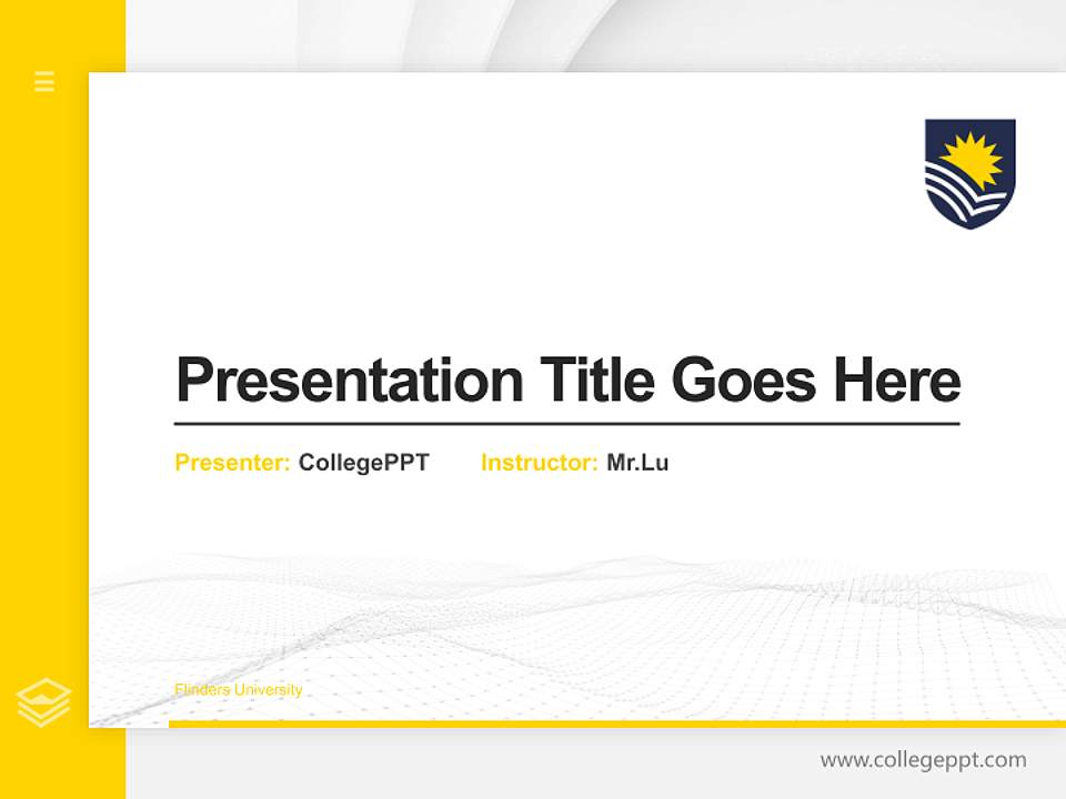 Flinders University Thesis Proposal/Graduation Defense PPT Template4:3 ratio PPT effect preview image5