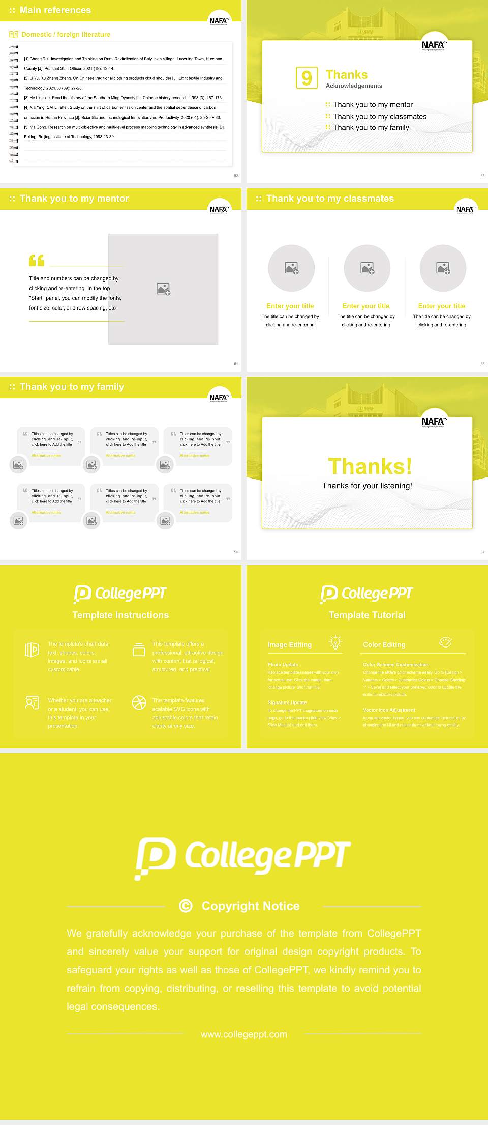 Nanyang Academy of Fine Arts Graduation Thesis Defense PPT Template4:3 ratio PPT effect preview image7