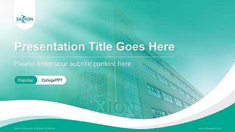 Saxion University of Applied Sciences Lecture Sharing and Networking Event PPT Template