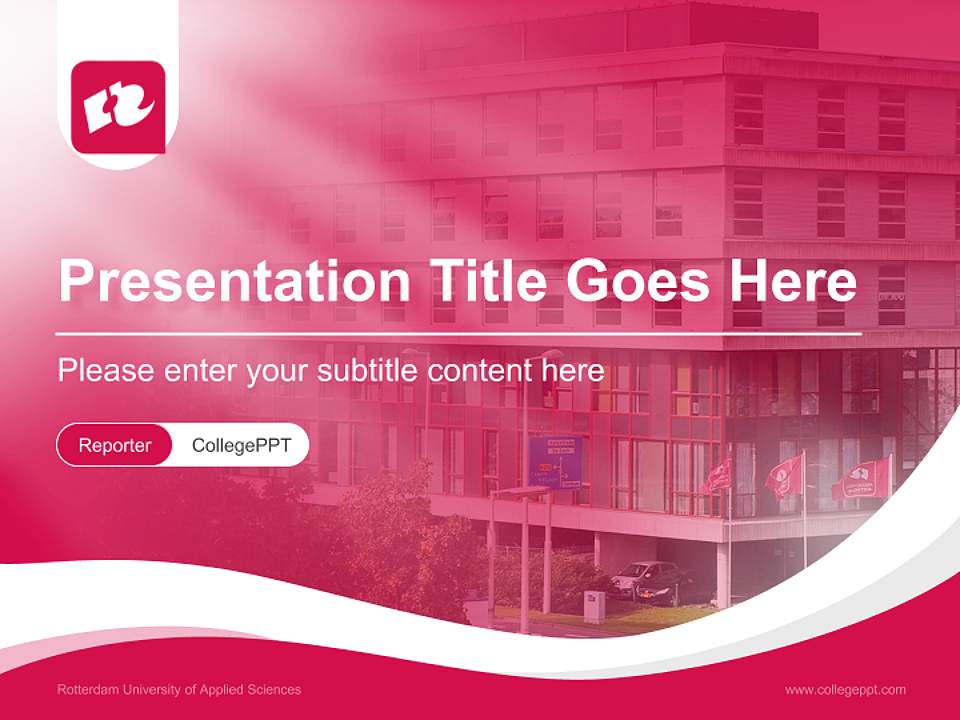 Rotterdam University of Applied Sciences Lecture Sharing and Networking Event PPT Template4:3 ratio PPT effect preview image4