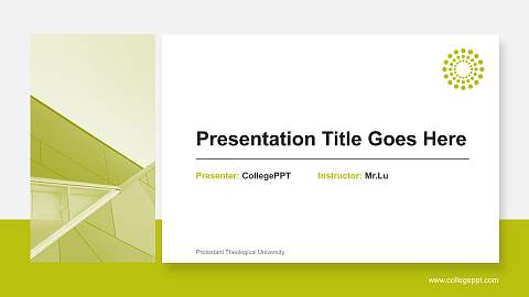 Protestant Theological University General Purpose PPT Template