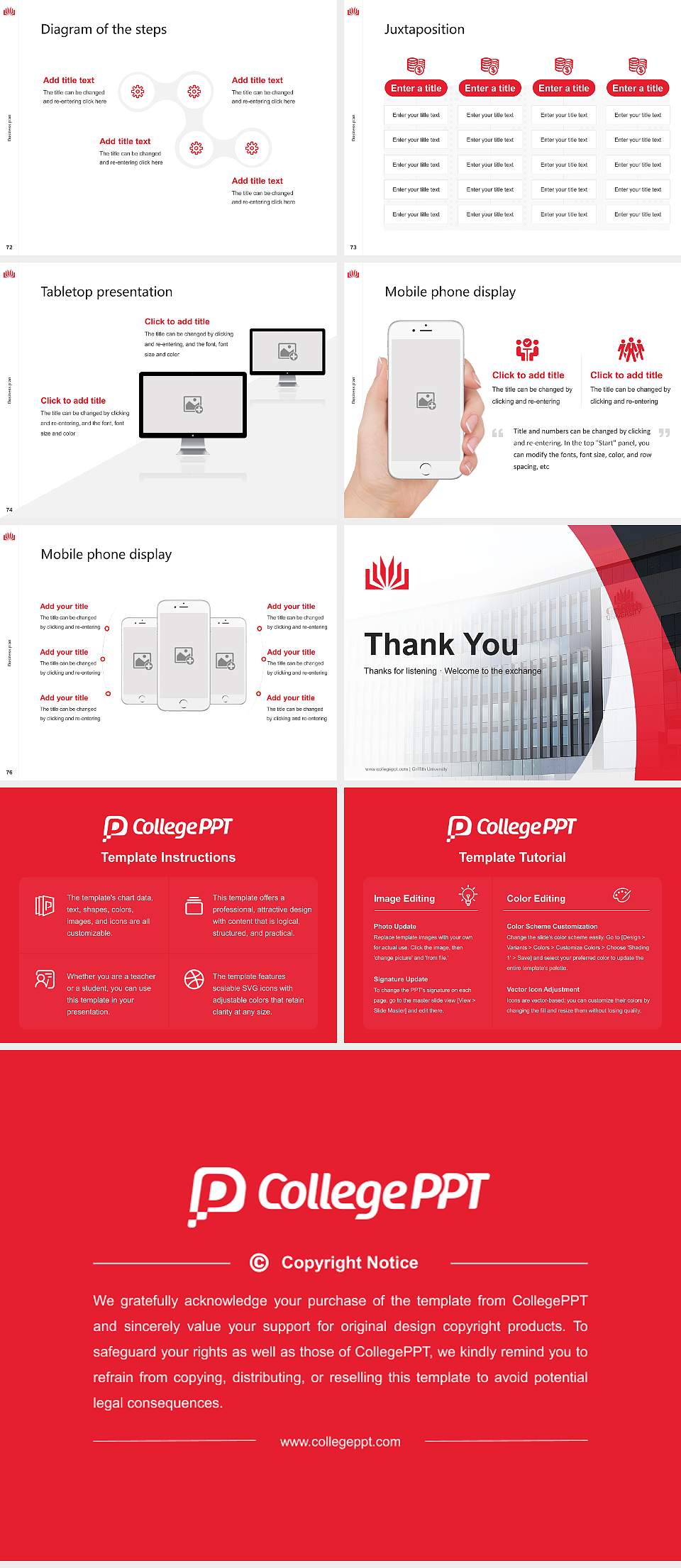 Griffith University Competition/Entrepreneurship Contest PPT Template4:3 ratio PPT effect preview image9