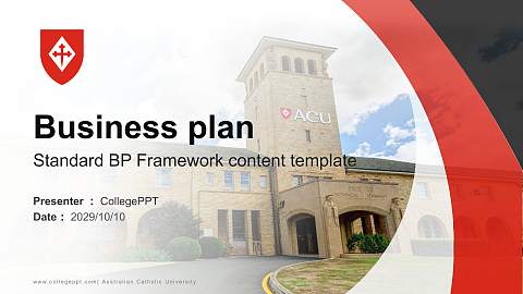 Australian Catholic University Competition/Entrepreneurship Contest PPT Template