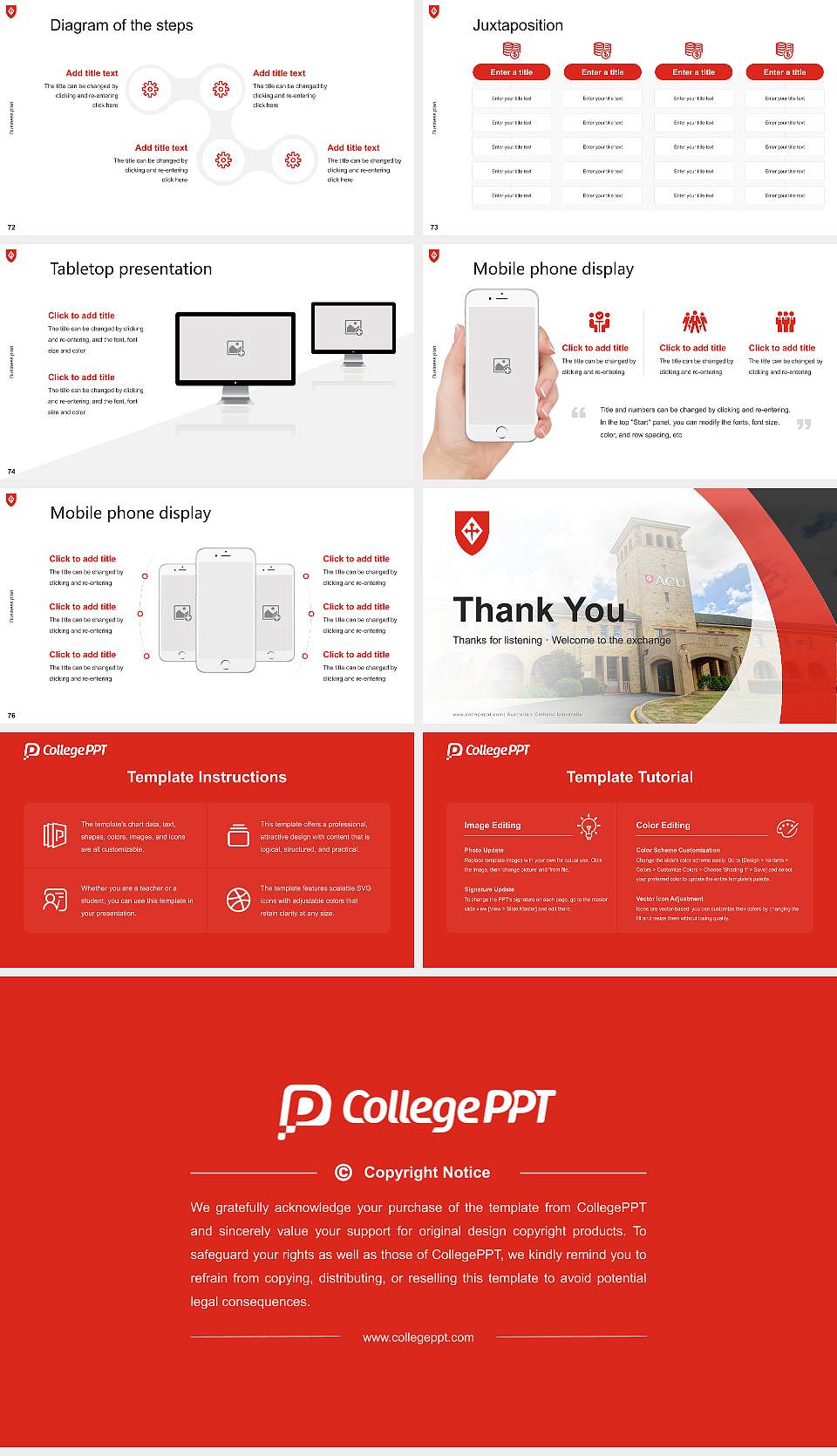 Australian Catholic University Competition/Entrepreneurship Contest PPT Template16:9 ratio PPT effect preview image9