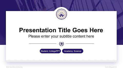 Asian International University National Scholarship Defense PPT Template