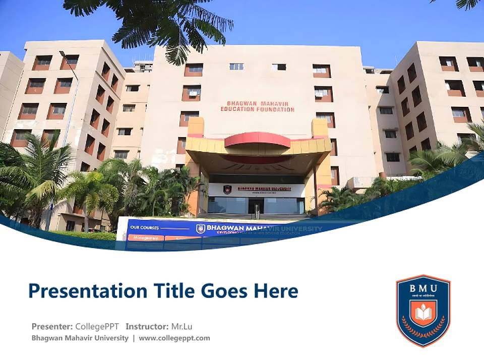 Bhagwan Mahavir University Course/Courseware Creation PPT Template4:3 ratio PPT effect preview image5