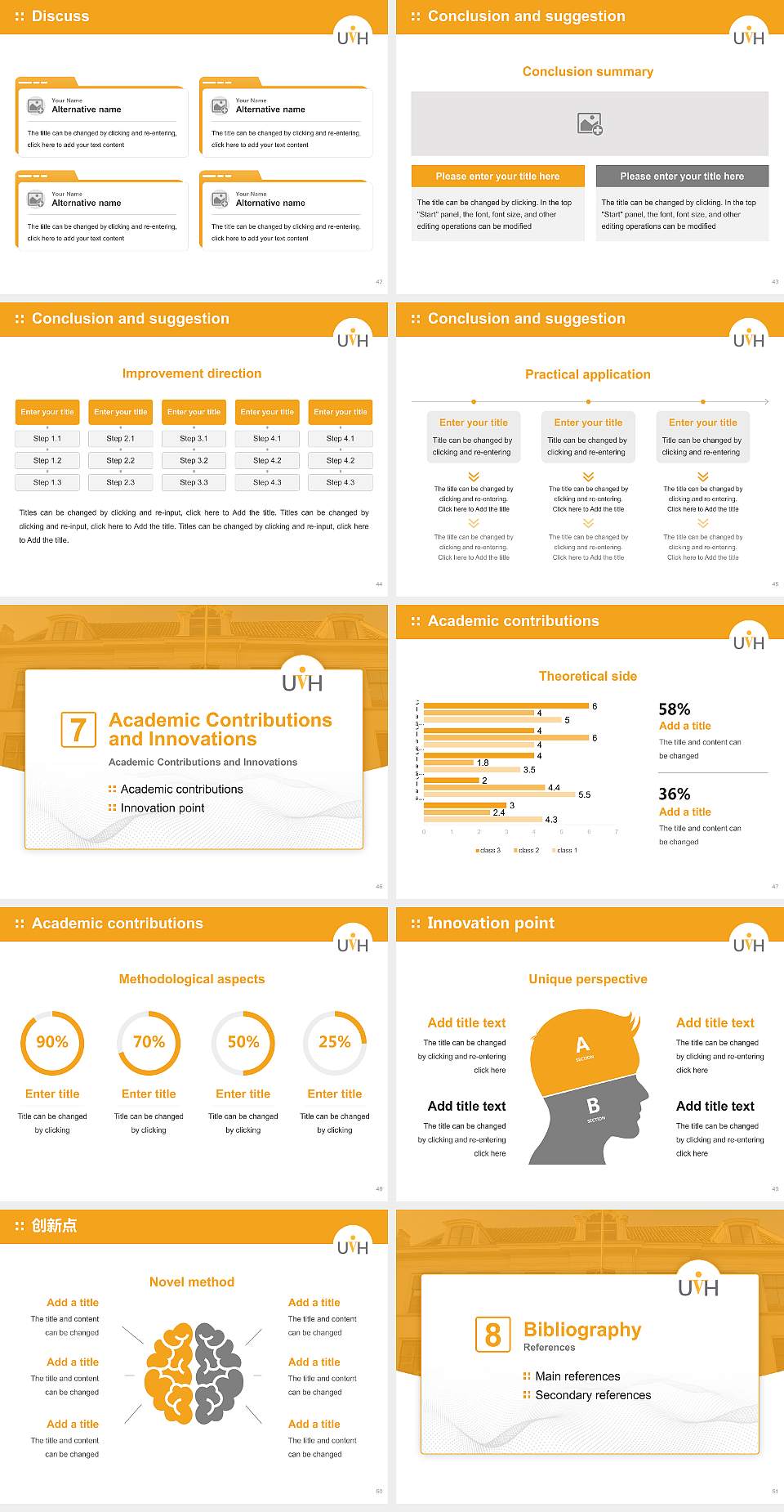 University of Humanistic Studies Graduation Thesis Defense PPT Template4:3 ratio PPT effect preview image6